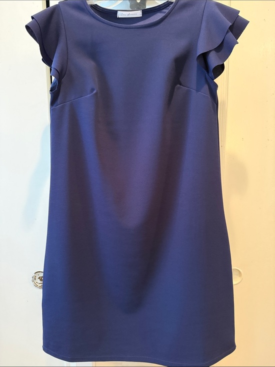 Ces Femme Dresses & Skirts - Ces Femme Royal Blue Flutter Sleeve Shift Dress